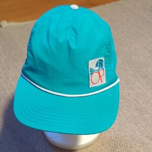 Mens 90s Ocean Pacific Rope Hat Aqua Blue